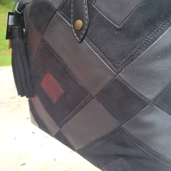 FRYE Black Miren Leather Patchwork Shopper Tote - Picture 10 of 10